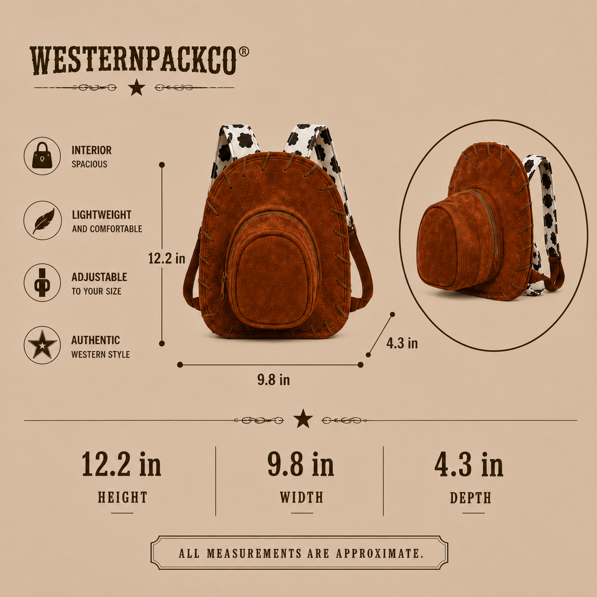 WESTERNPACK&CO® Cowgirl Hat Backpack